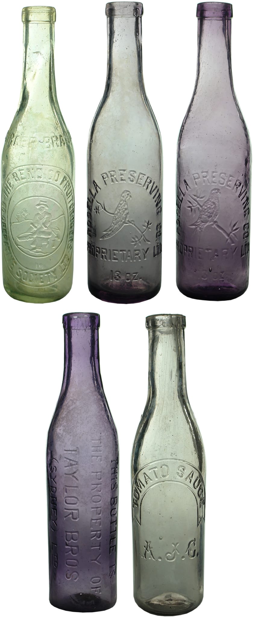 Antique Sauce Bottles