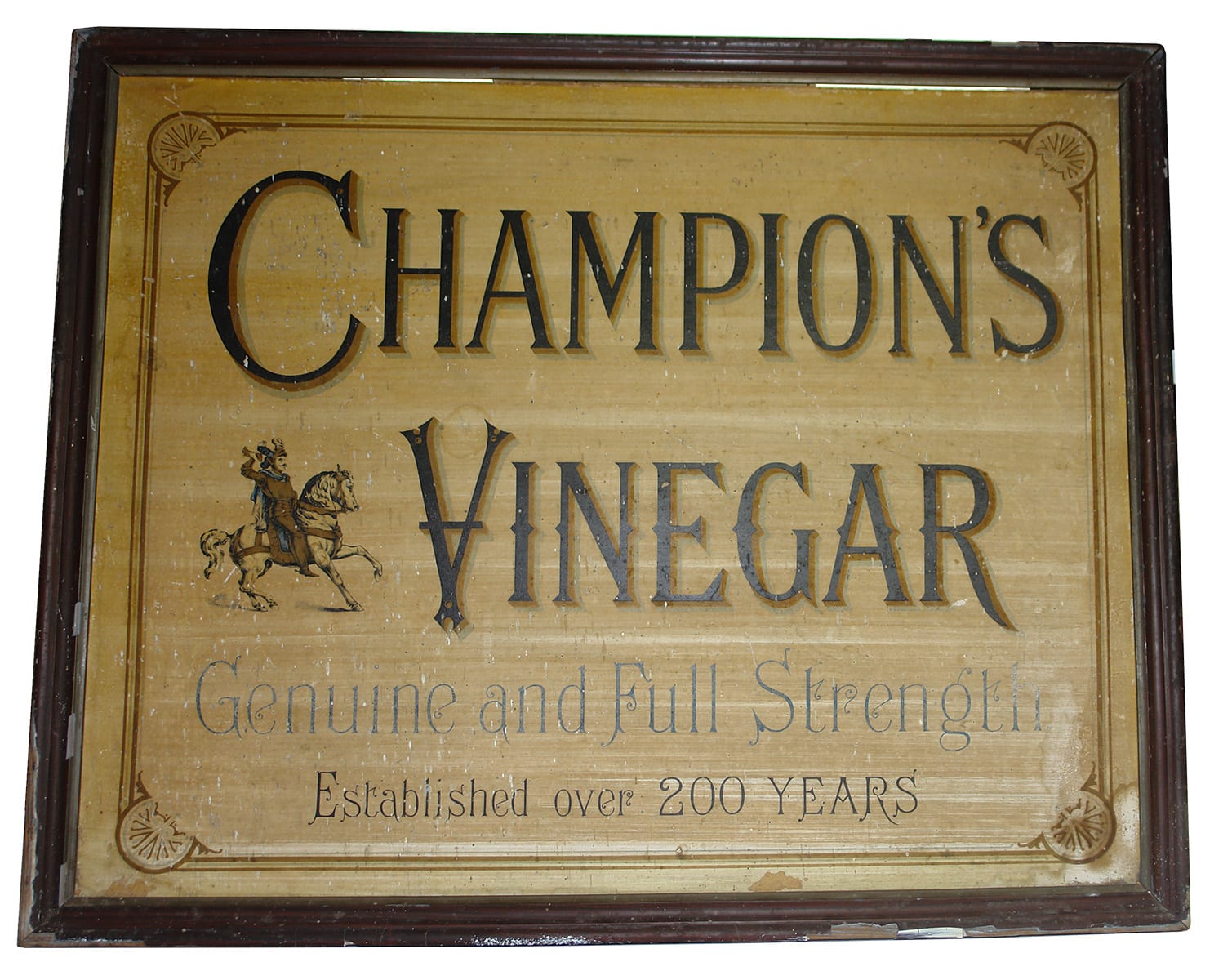 Champions Vinegar Antique Advertising Sign