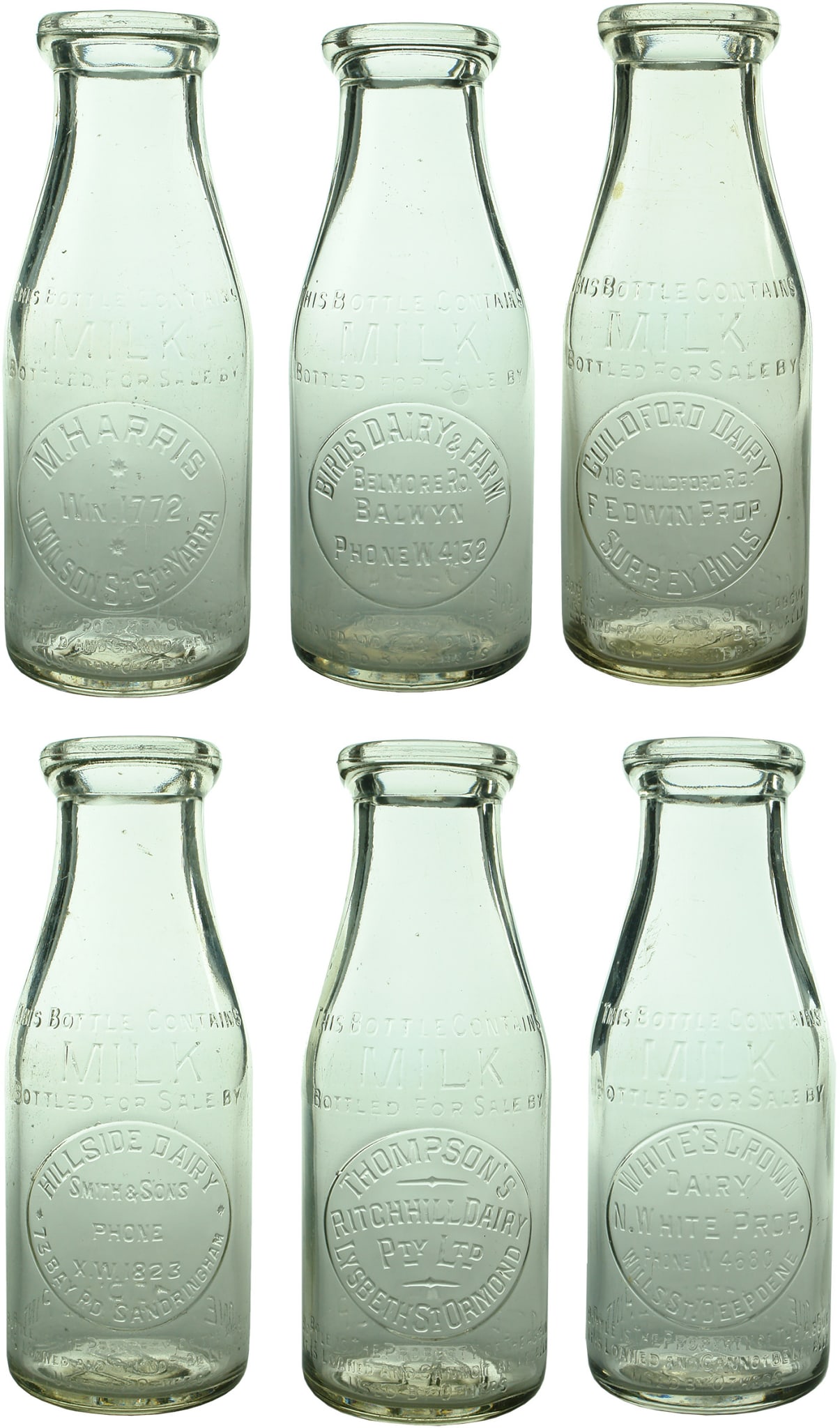 Antique Milk Bottles