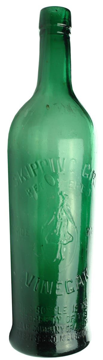 Skipping Girl Vinegar Antique Bottle