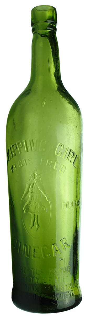 Skipping Girl Vinegar Antique Bottle