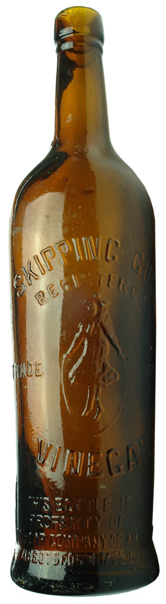 Skipping Girl Vinegar Antique Bottle