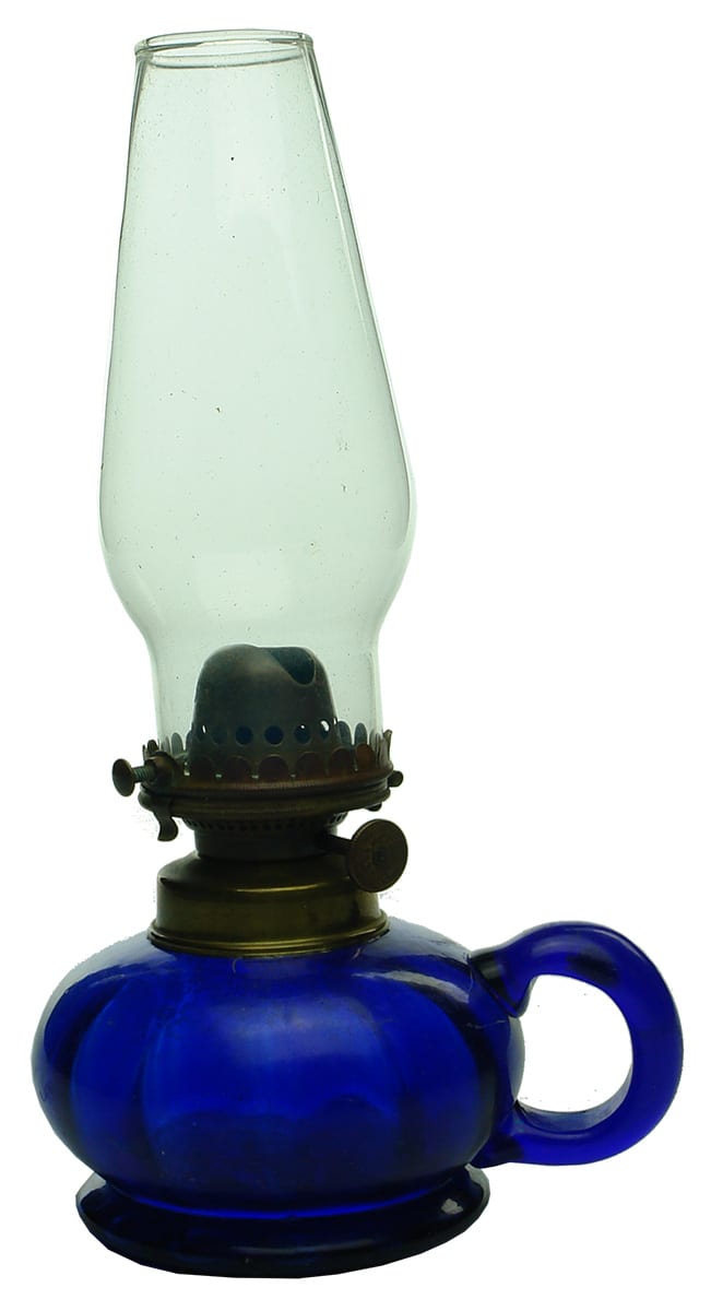 Cobalt Blue Glass Finger Lamp