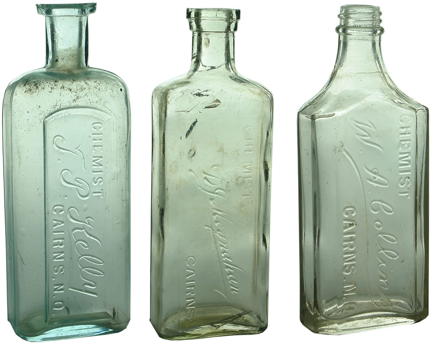 Old Antique Chemist Prescription Bottles