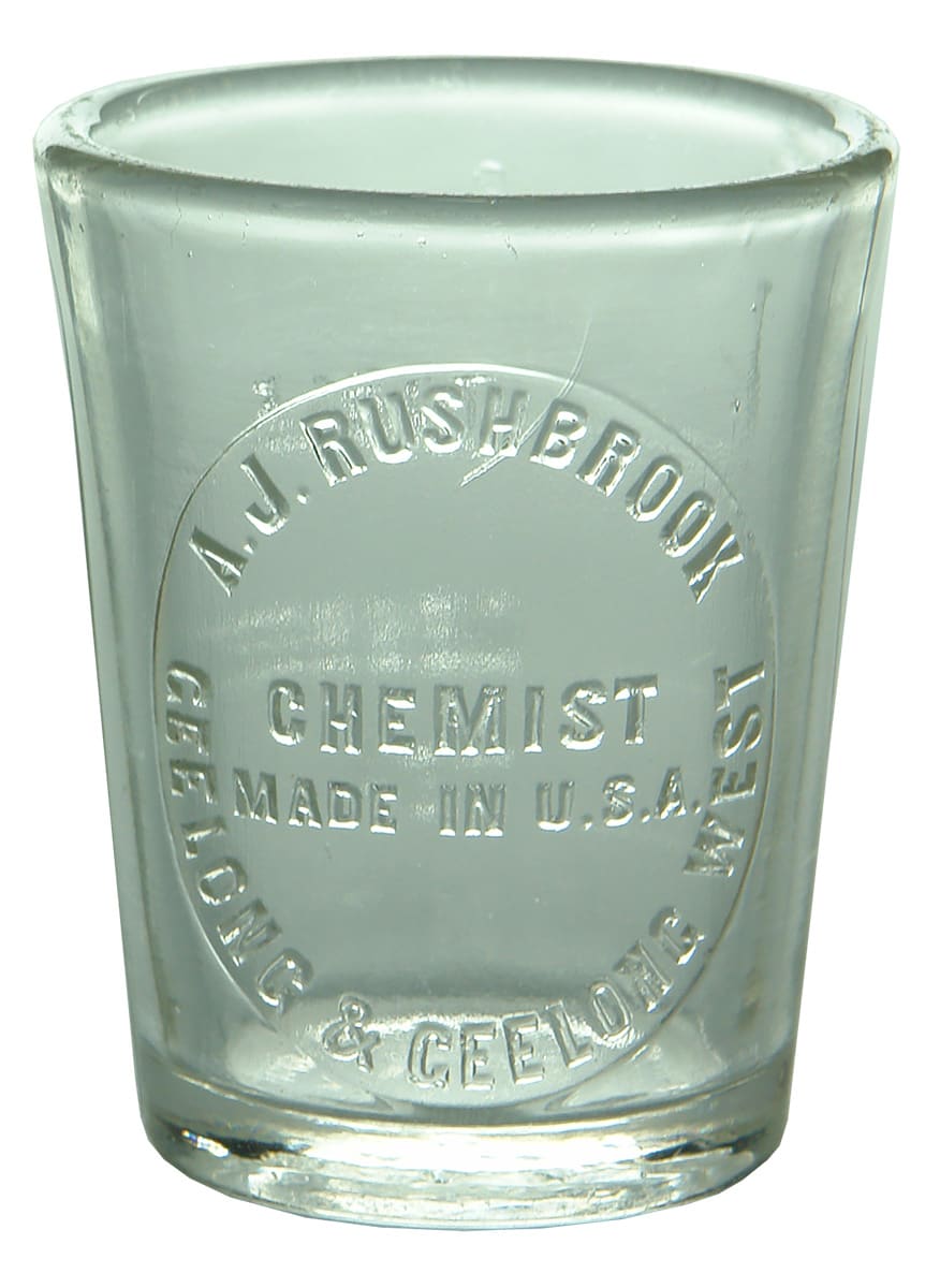 Rushbrook Geelong Antique Medicine Dose Glass