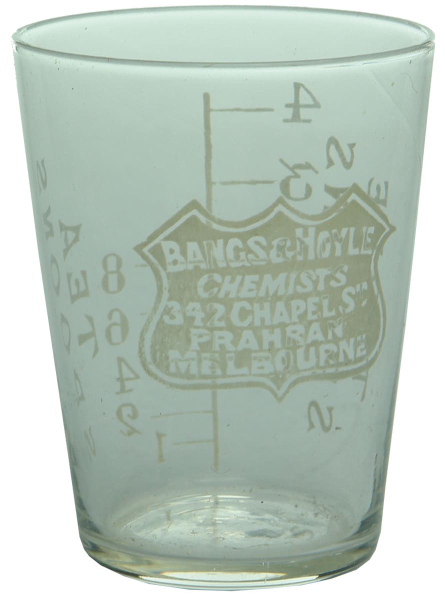 Bangs Hoyle Prahran Antique Medicine Glass