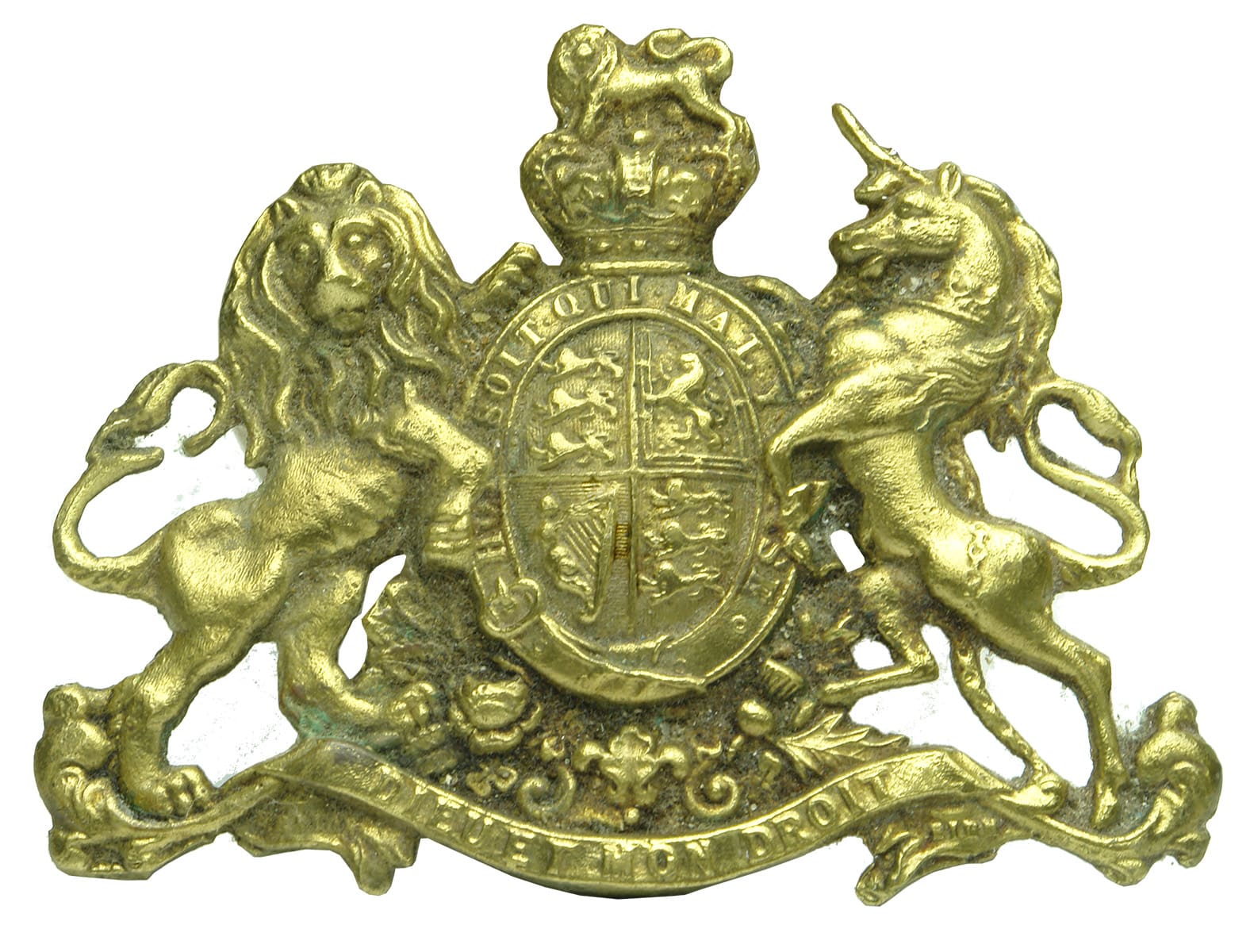 British Coat of Arms Brass Sign