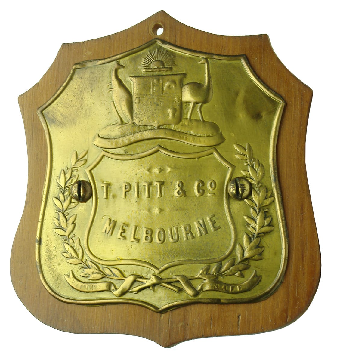 Pitt Melbourne Brass Nameplate