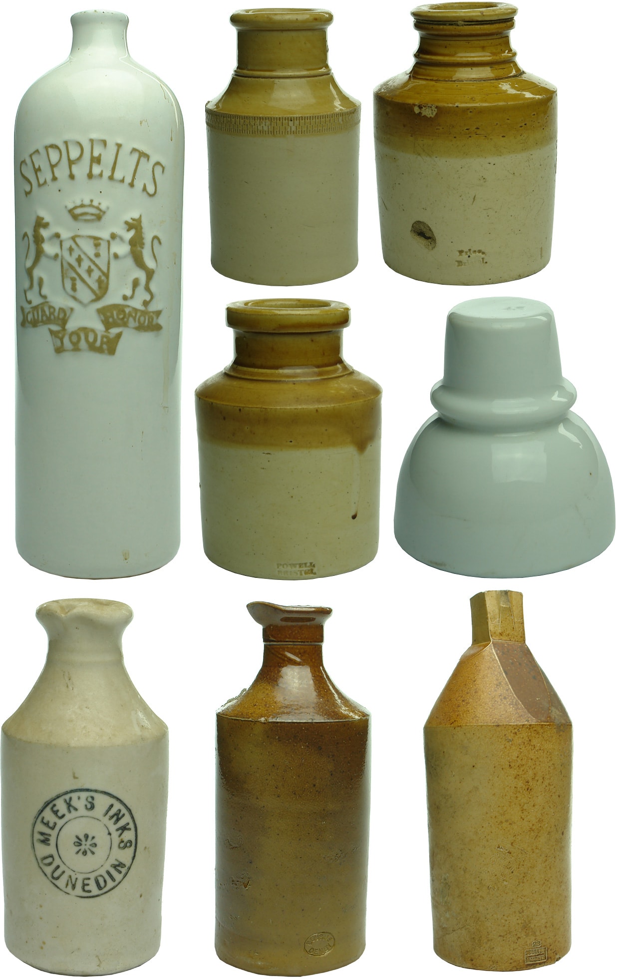 Old Stoneware Bottles Insulator