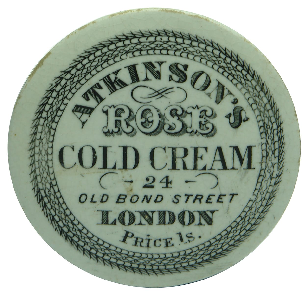 Atkinson's Rose Cold Cream London Pot Lid
