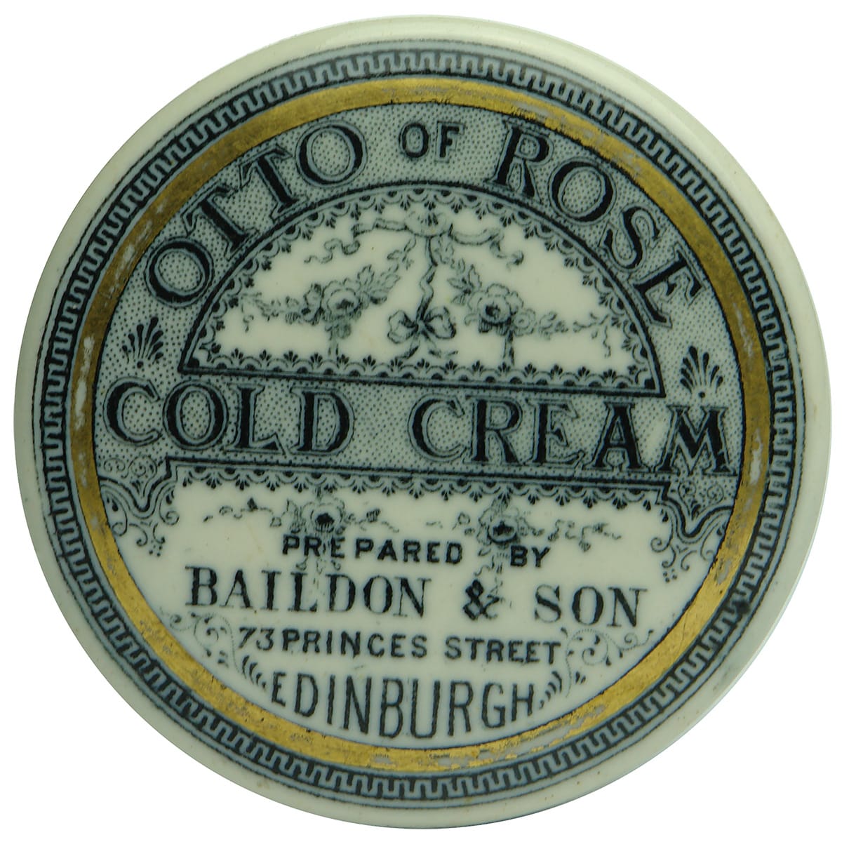 Otto of Rose Cold Cream Baildon Edinburgh Pot Lid