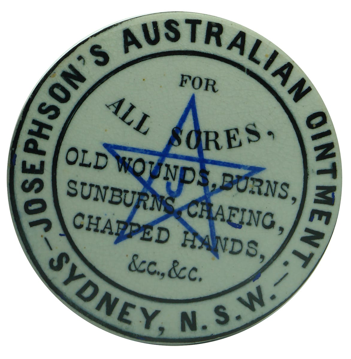 Josephson's Australian Ointment Blue Star Pot Lid