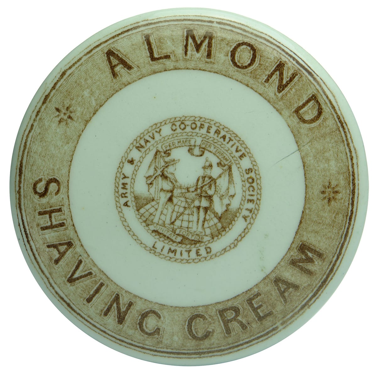 Army Navy Cooperative Almond Shaving Cream Pot Lid