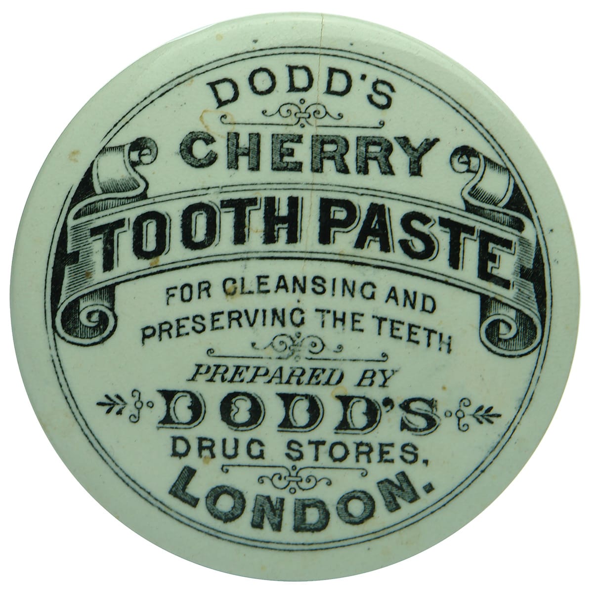 Dodd's Cherry Tooth Paste London Pot Lid