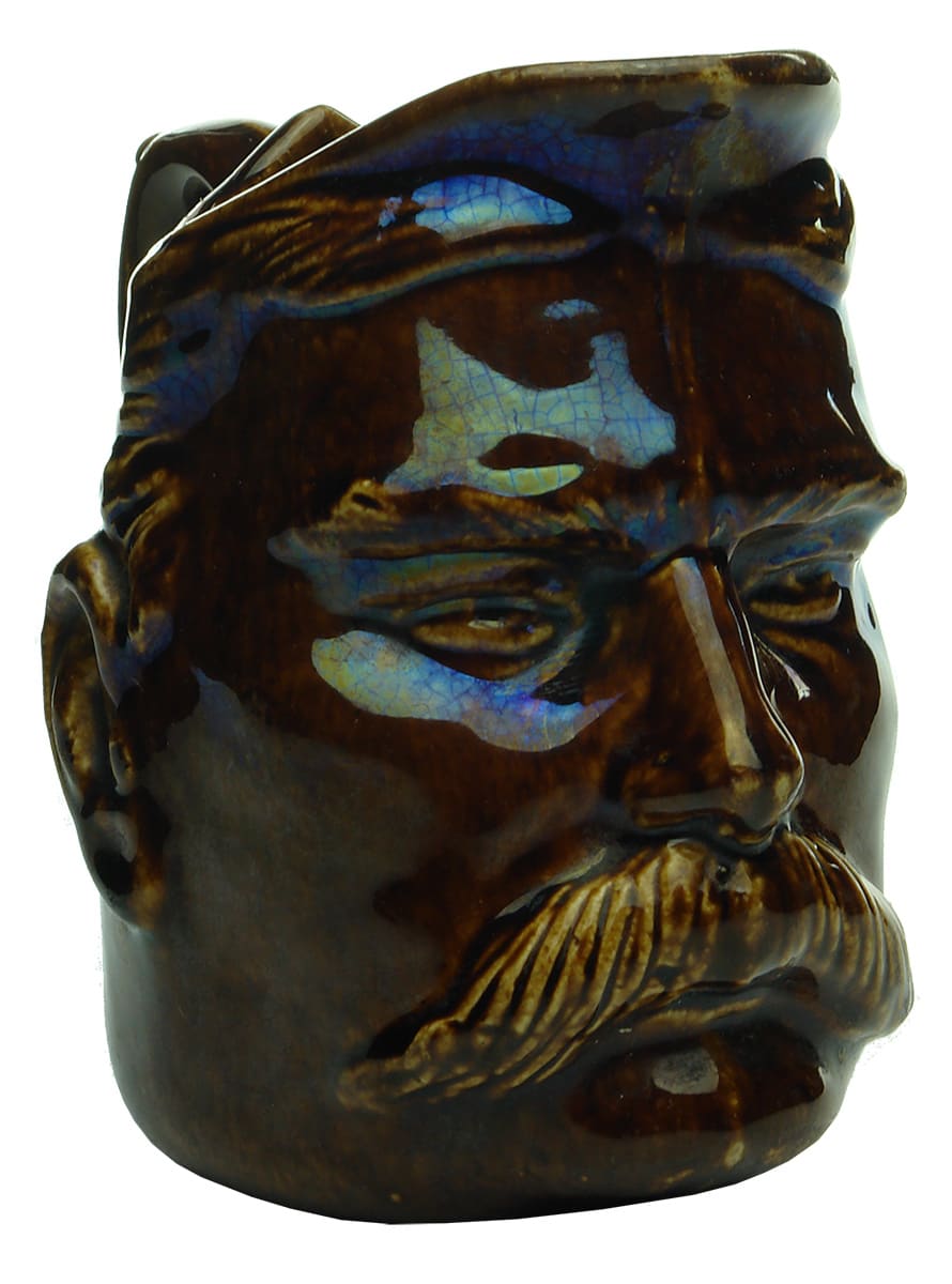 Lord Kitchener Rockingham Glaze Face Jug