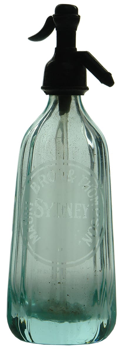 Mauri Bros Thompson Sydney Turquoise Uranium Glass Sample Soda Syphon