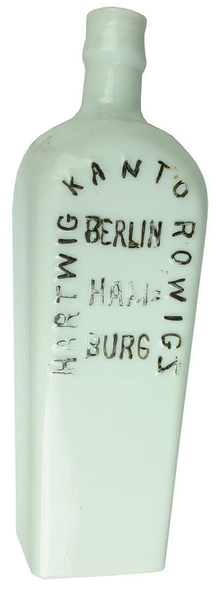 Hartwig Kantorowicz Berlin Hamburg Opal Glass Bottle