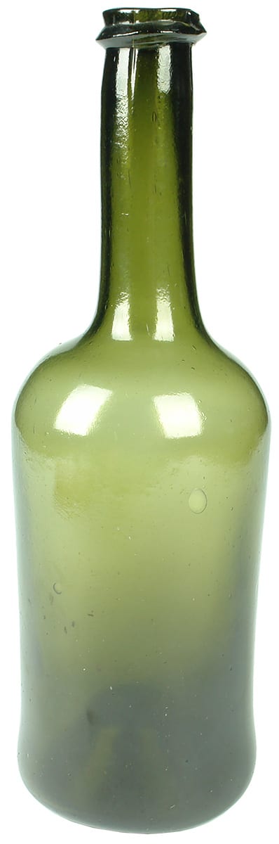 European Cylinder antique Black Olive Green Bottle