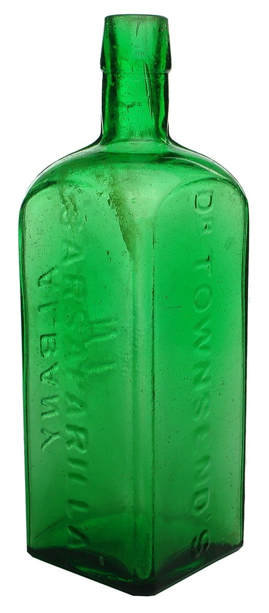 Dr Townsend's Sarsaparilla Albany Green Glass Bottle