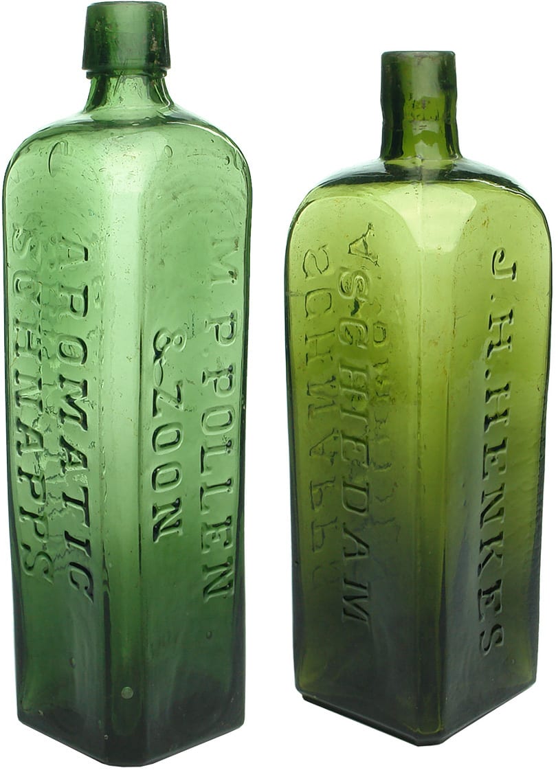 Old Antique Schnapps Bottles