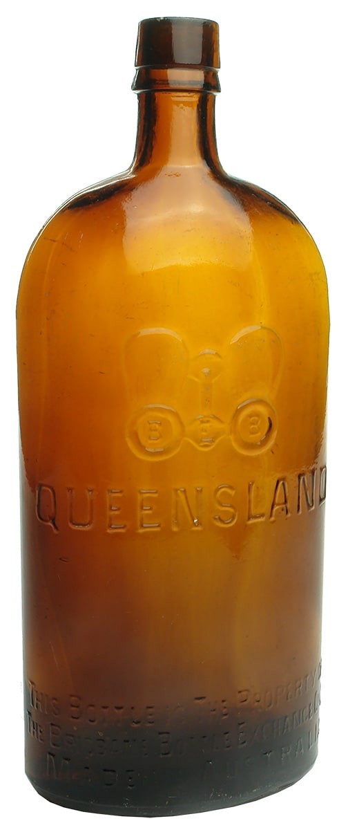 Brisbane Bottle Exchange BEB Quart Amber Bottle