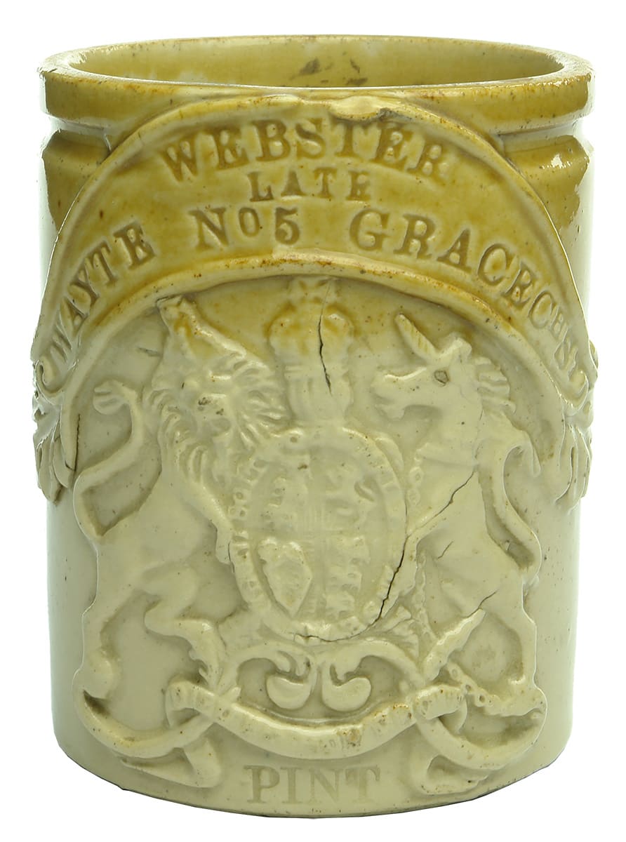 Webster Late Wayte British Arms Ceramic Tobacco Jar