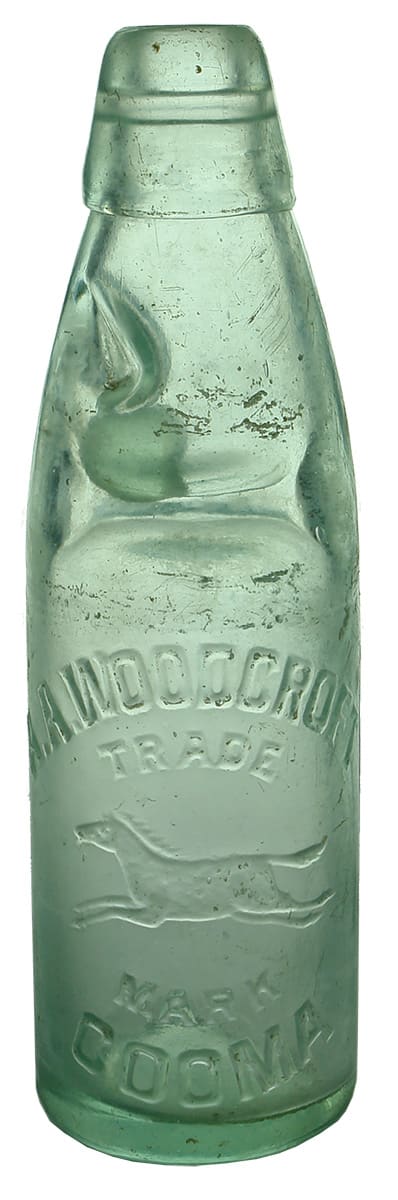 Woodcroft Cooma Antique Codd Soft Drink Bottle