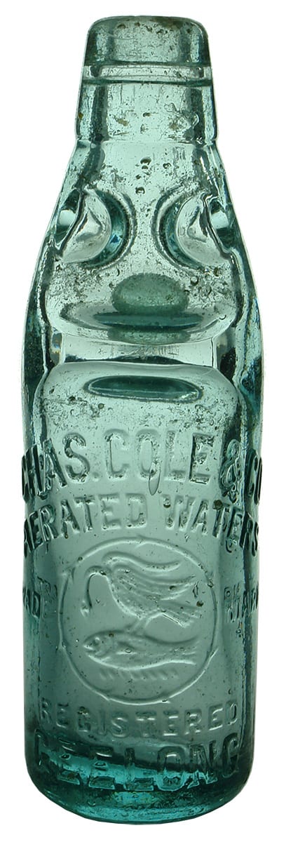 Chas Cole Geelong Old Marble Bottle