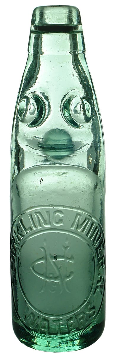 Sparkling Mineral Waters Old Codd Bottle
