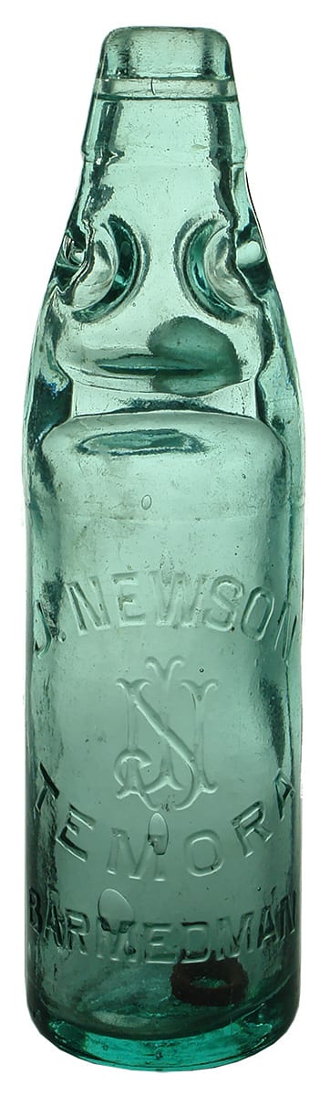 Newson Temora Barmedman Antique Codd Marble Bottle