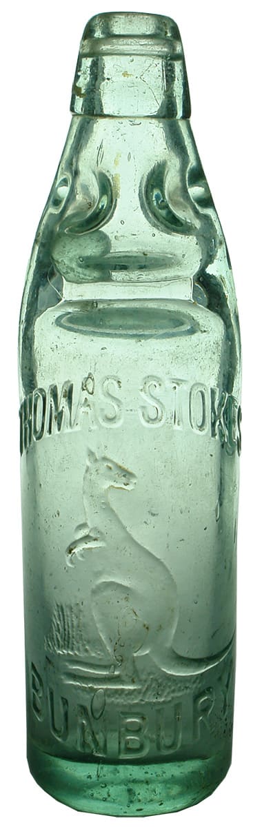 Thomas Stokes Bunbury Antique Codd Marble Bottle