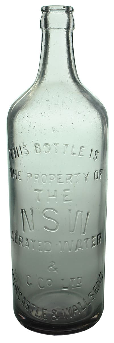 New South Wales Aerated Waters Newcastle Wallsend Crown Seal Bottle