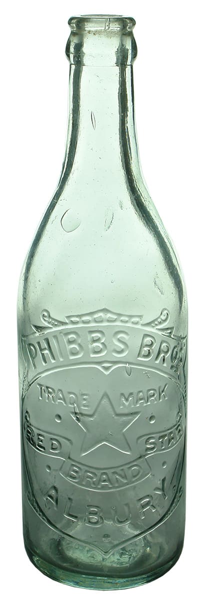 Phibbs Bros Albury Red Star Brand Crown Seal Bottle