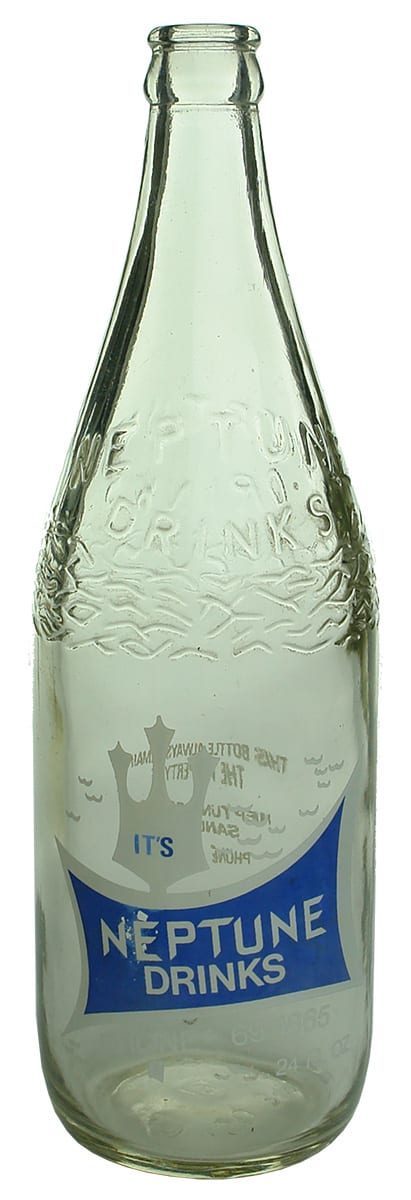 Neptune Drinks Sandgate Queensland Ceramic Label Bottle