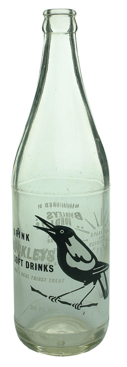 Buckleys Euroa Ceramic Label Soft Drink Bottle