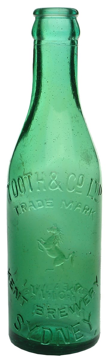 Tooth Kent Brewery Sydney Green Glass Crown Seal Bottle