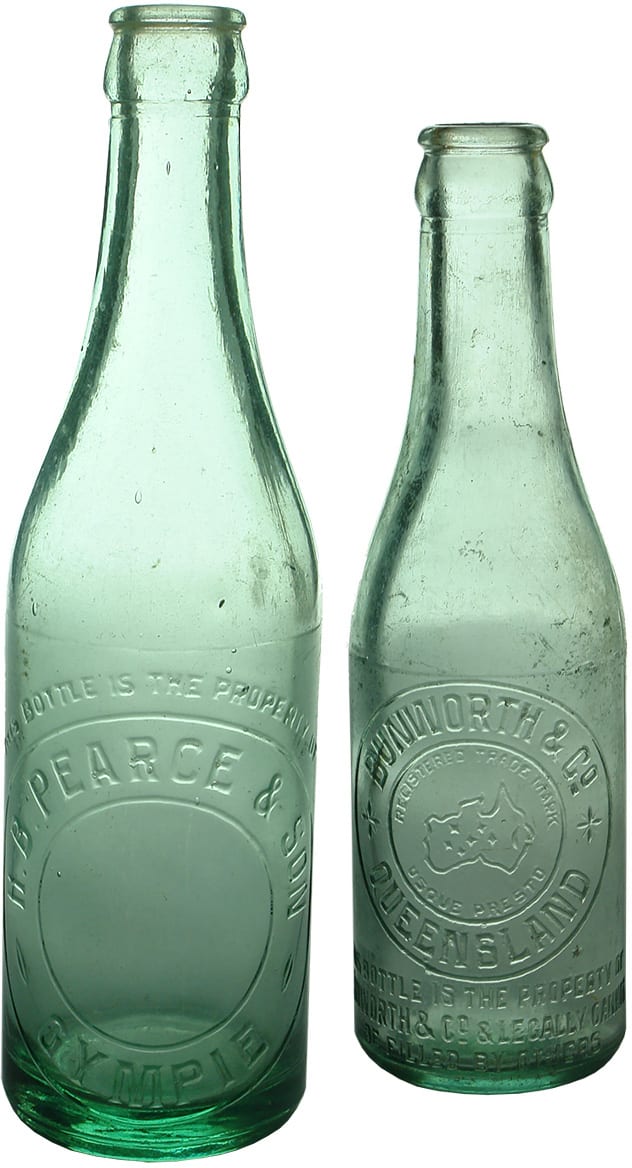 Queensland Crown Seal Soft Drink Bottles