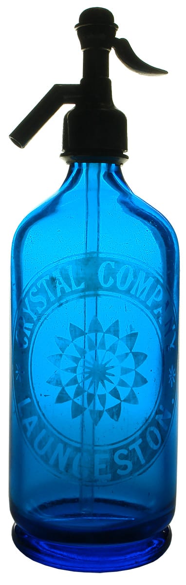 Crystal Aerated Waters Launceston Blue Soda Syphon