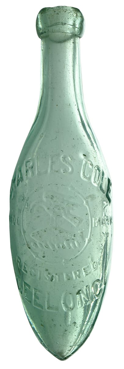 Charles Cole Geelong Aerated Waters Torpedo Bottle