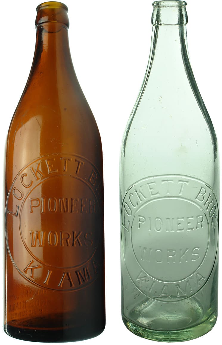 Lockett Bros Kiama Crown Seal Soft Drink Bottles