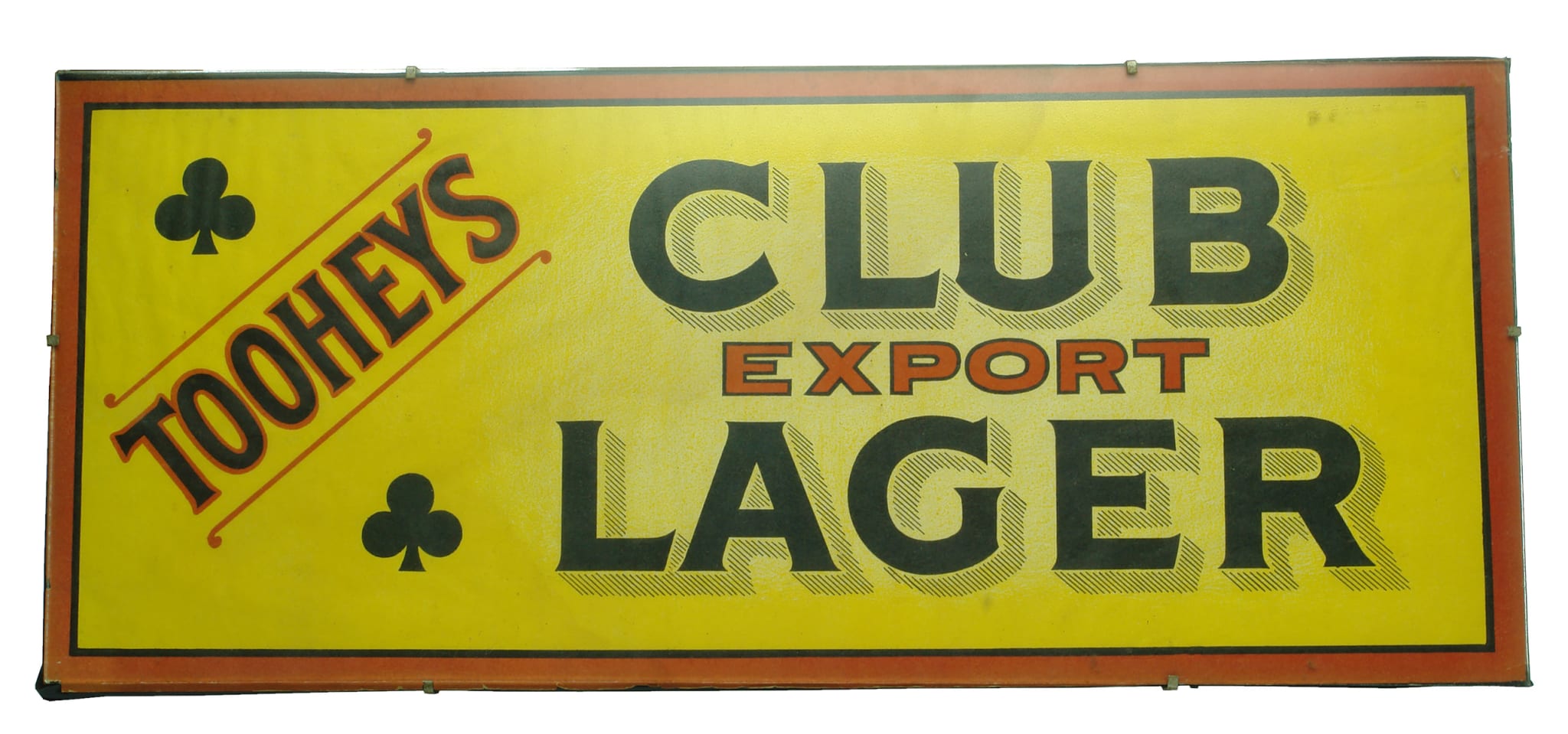 Tooheys Club Export Lager Cardboard Sign