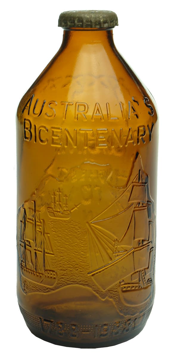 Australia's Bicentenary Vintage Stubby Bottle