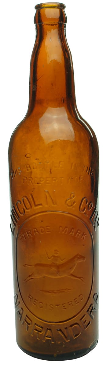 Lincoln Narrandera Crown Seal Beer Bottle