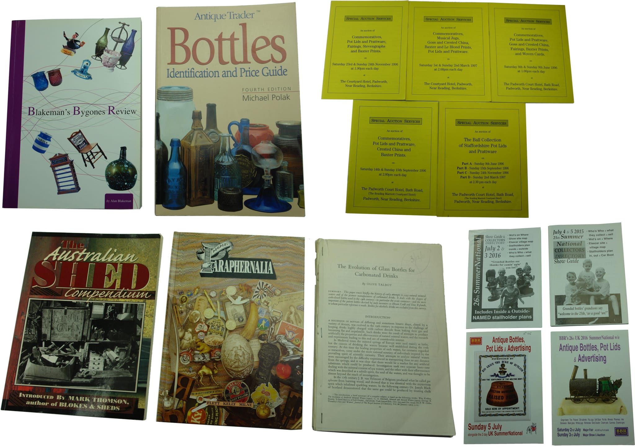 Bottle Collectables Books Catalogues