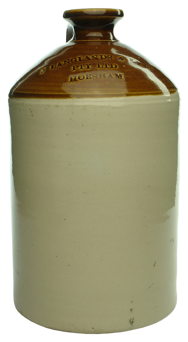 Langlands Horsham Antique Impressed Stoneware Demijohn