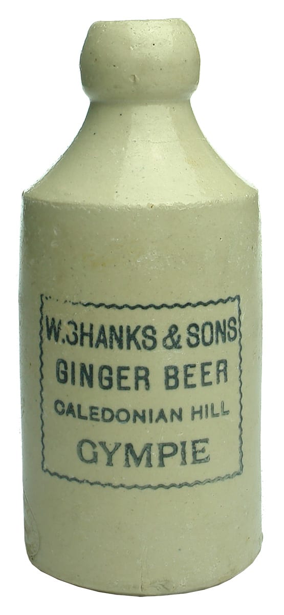 Shanks Caledonian Hill Gympie Stone Ginger Beer Bottle