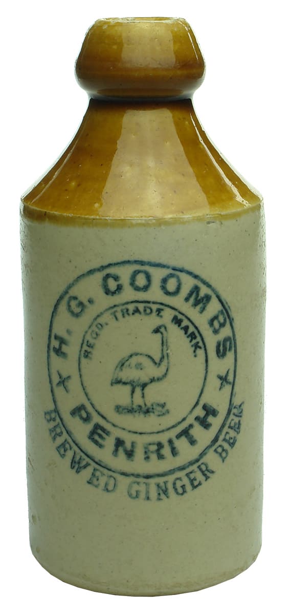 Coombs Penrith Stone Ginger Beer Bottle