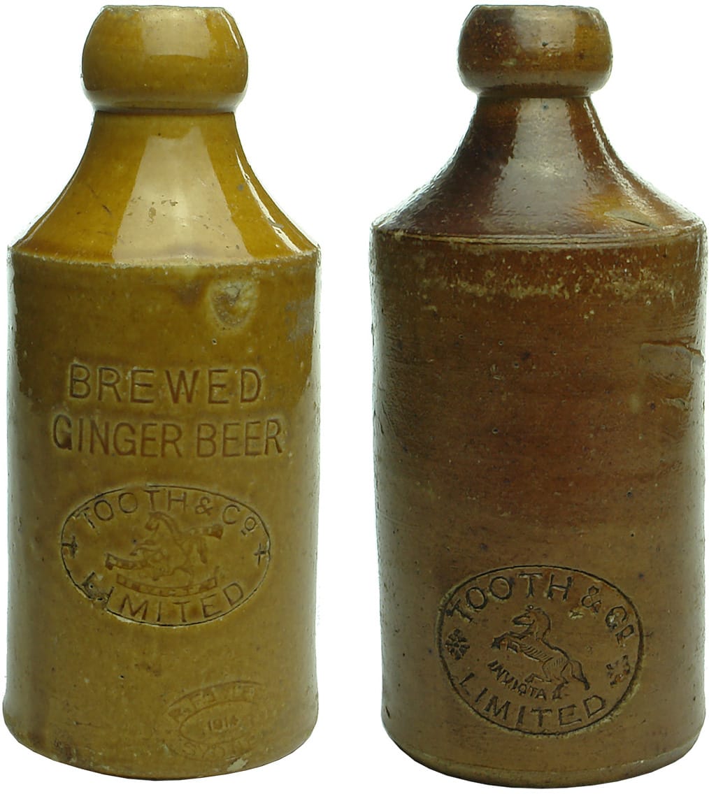 Impressed Stone Ginger Beer Bottles