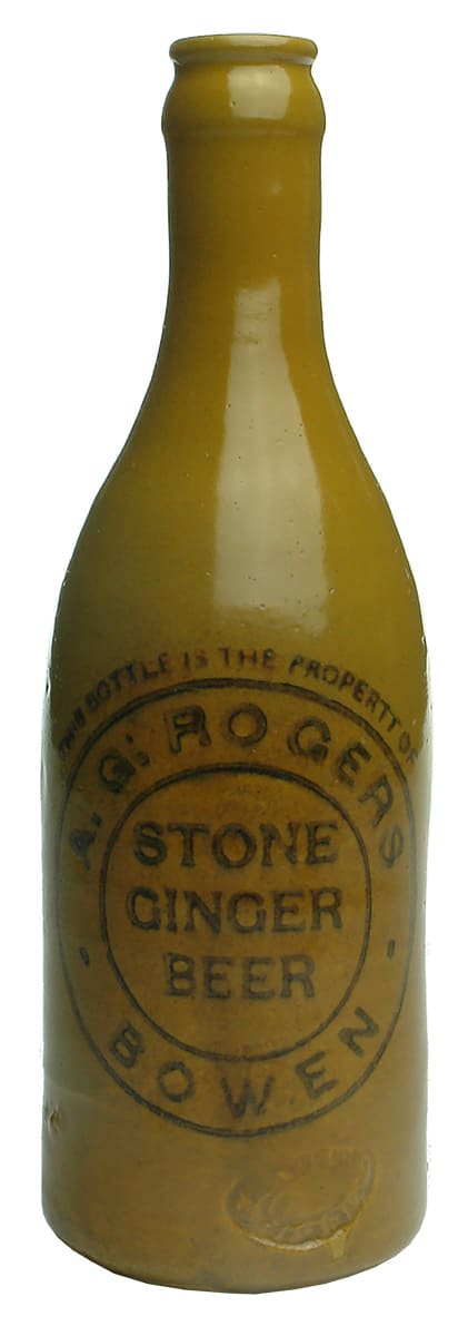 Rogers Bowen Stone Ginger Beer Bottle