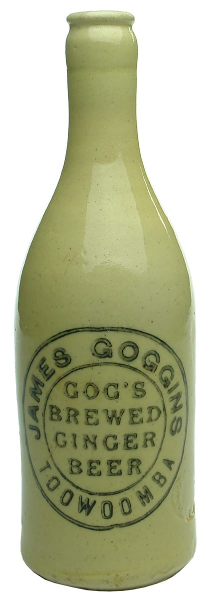 James Goggins Toowoomba Stone Ginger Beer Bottle